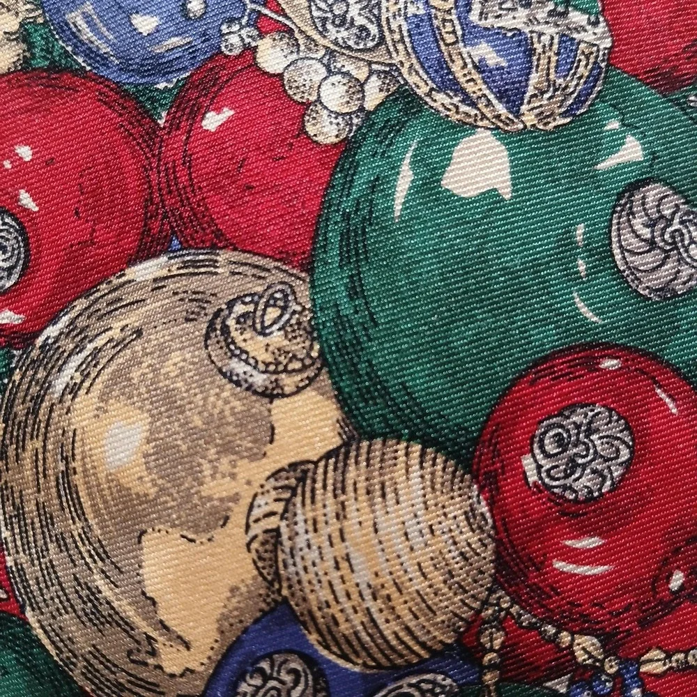 Vintage Robert Talbott Silk Tie Mens Christmas Ornaments Holiday Made USA 90s‎